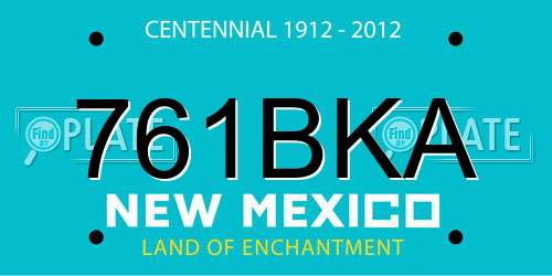761BKA New Mexico License Plate