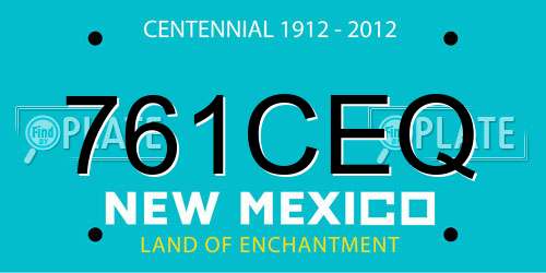 761CEQ New Mexico License Plate