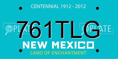761TLG New Mexico License Plate