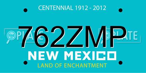 762ZMP New Mexico License Plate
