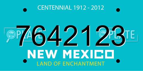 7642123 New Mexico License Plate