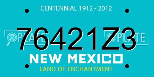 76421Z3 New Mexico License Plate
