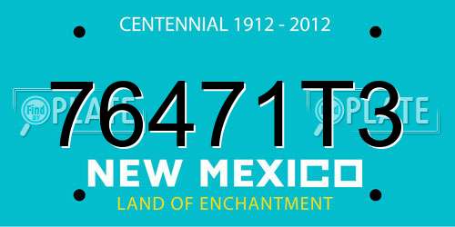 76471T3 New Mexico License Plate