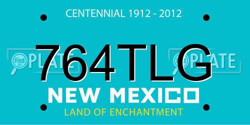 764TLG New Mexico License Plate