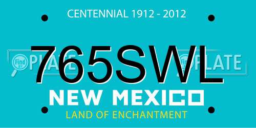 765SWL New Mexico License Plate