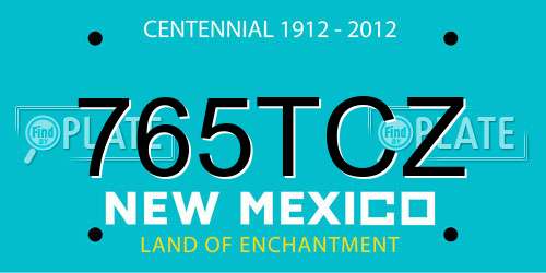 765TCZ New Mexico License Plate