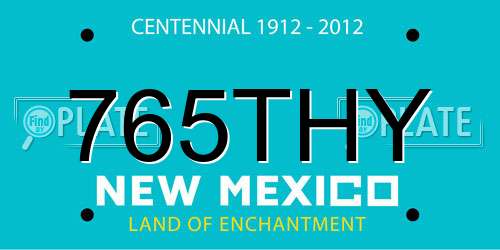 765THY New Mexico License Plate