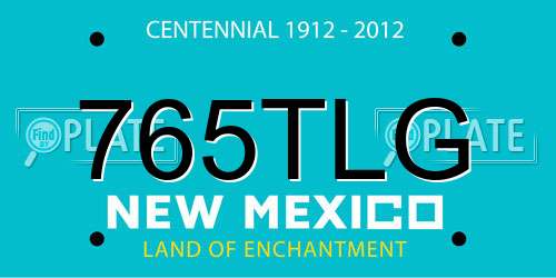 765TLG New Mexico License Plate