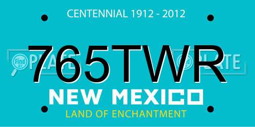 765TWR New Mexico License Plate