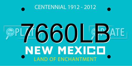 7660LB New Mexico License Plate