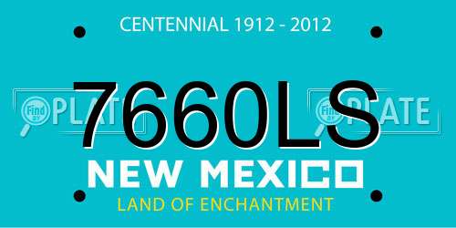 7660LS New Mexico License Plate