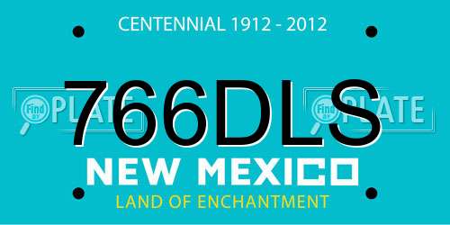 766DLS New Mexico License Plate