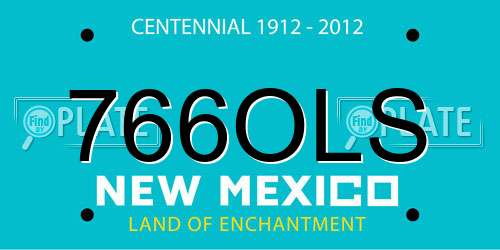 766OLS New Mexico License Plate
