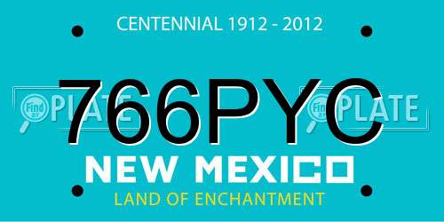 766PYC New Mexico License Plate
