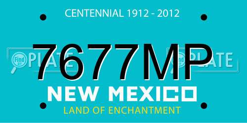 7677MP New Mexico License Plate