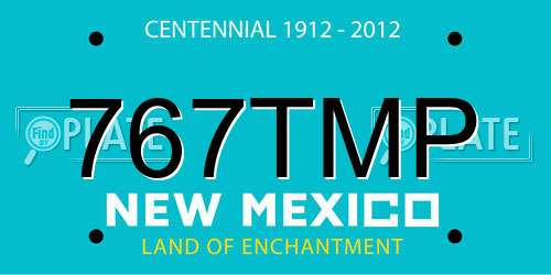 767TMP New Mexico License Plate