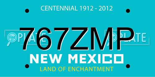 767ZMP New Mexico License Plate