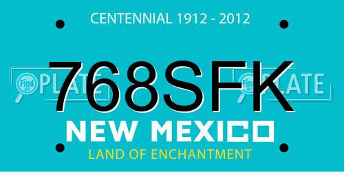 768SFK New Mexico License Plate