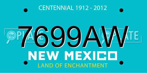 7699AW New Mexico License Plate