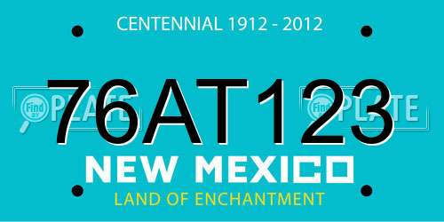 76AT123 New Mexico License Plate