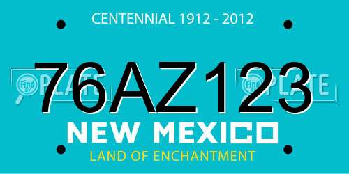 76AZ123 New Mexico License Plate