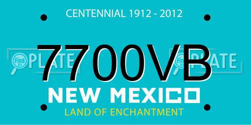 7700VB New Mexico License Plate