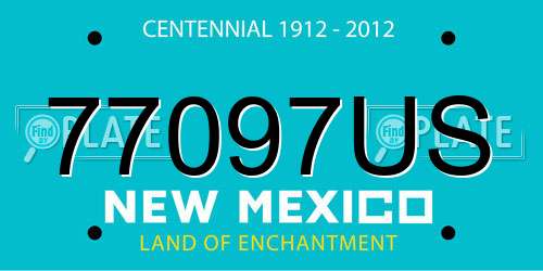 77097US New Mexico License Plate