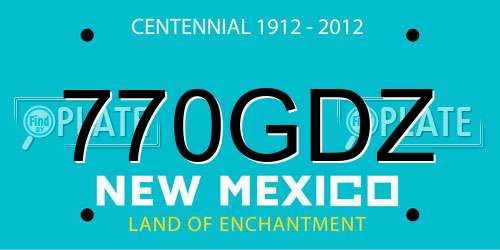 770GDZ New Mexico License Plate