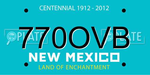 770OVB New Mexico License Plate