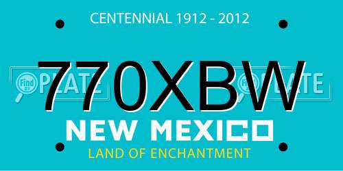 770XBW New Mexico License Plate