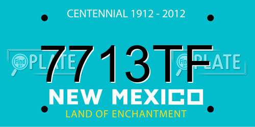 7713TF New Mexico License Plate