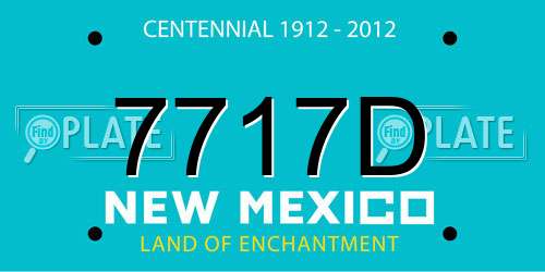 7717D New Mexico License Plate