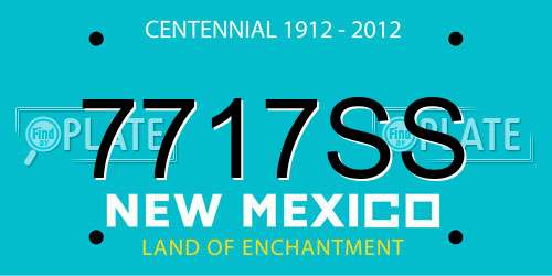 7717SS New Mexico License Plate