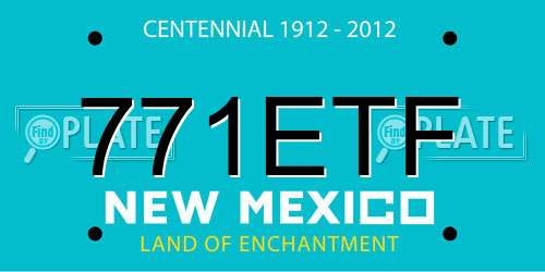 771ETF New Mexico License Plate