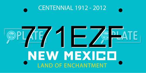 771EZF New Mexico License Plate