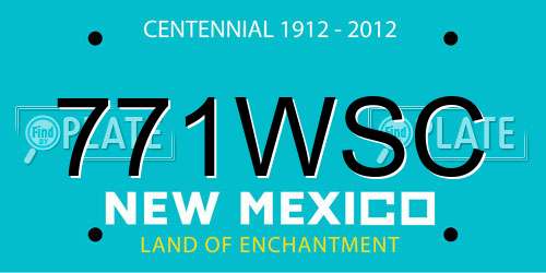 771WSC New Mexico License Plate