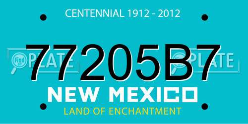77205B7 New Mexico License Plate