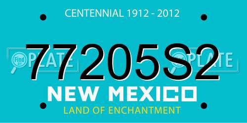 77205S2 New Mexico License Plate