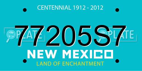 77205S7 New Mexico License Plate