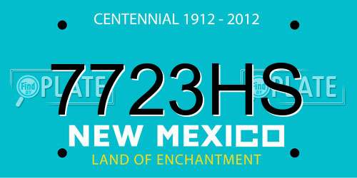 7723HS New Mexico License Plate