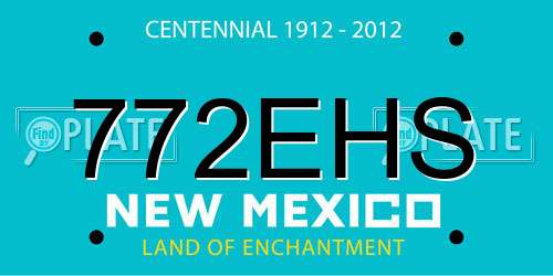 772EHS New Mexico License Plate