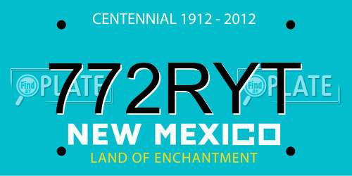772RYT New Mexico License Plate