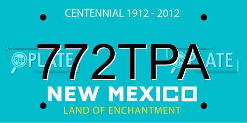 772TPA New Mexico License Plate