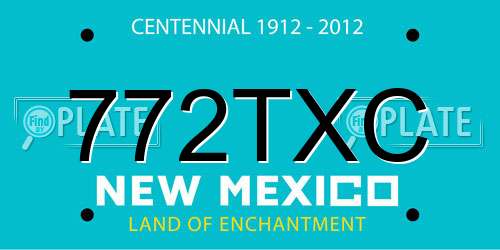 772TXC New Mexico License Plate