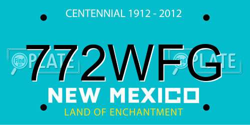 772WFG New Mexico License Plate