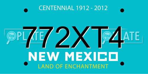 772XT4 New Mexico License Plate