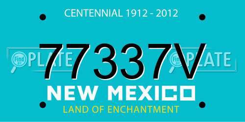 77337V New Mexico License Plate