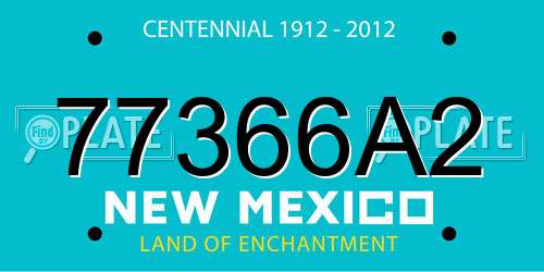 77366A2 New Mexico License Plate
