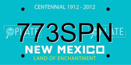 773SPN New Mexico License Plate