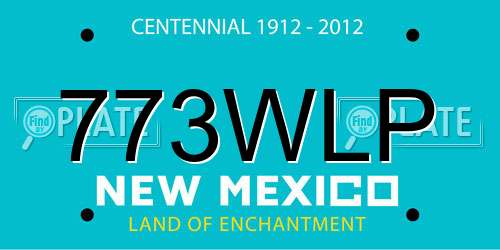 773WLP New Mexico License Plate